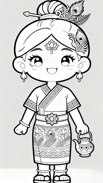 泰锦灵童角色草图