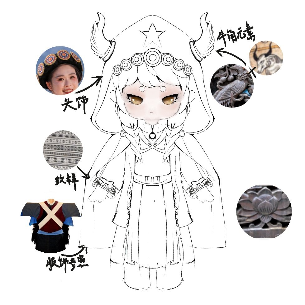 纳西灵韵角色草图