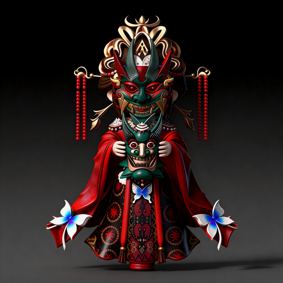 彝霖傩舞角色最终渲染